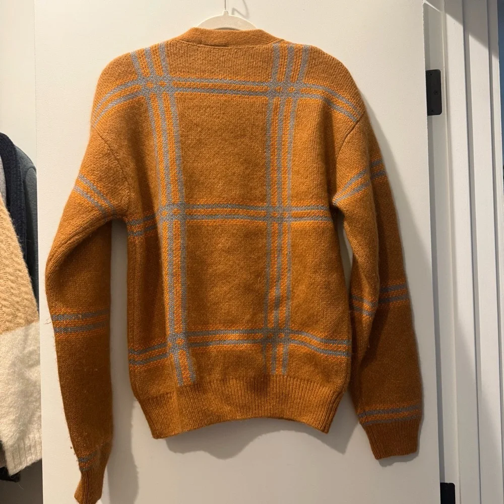 Lacoste Unisex Tartan Pattern Wool Cardigan - Picture 4 of 4